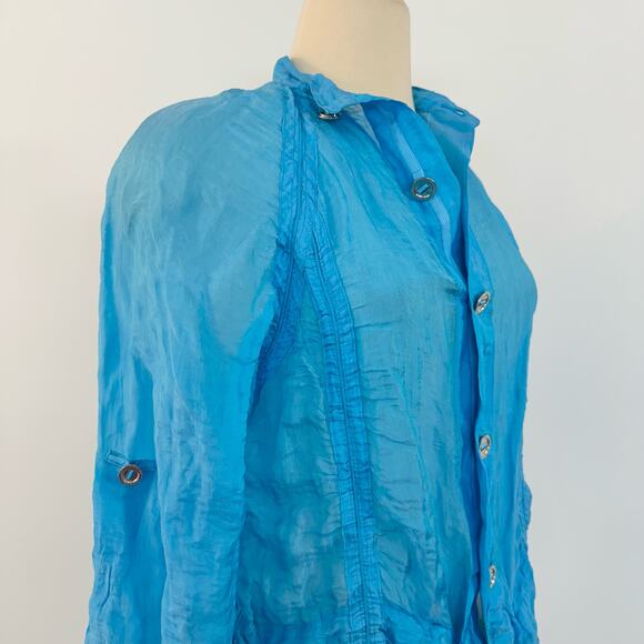 Ralph Lauren Black Label Sheer Lightweight Jacket Silk Blend | Size Small - Picture 7 of 14